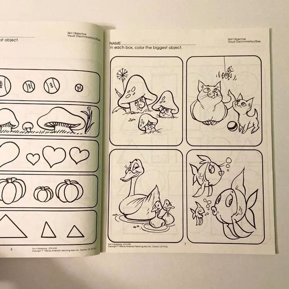 Vintage 1982 American  Teaching Aids Drill It Work Book School Skills Elmer - Picture 12 of 16